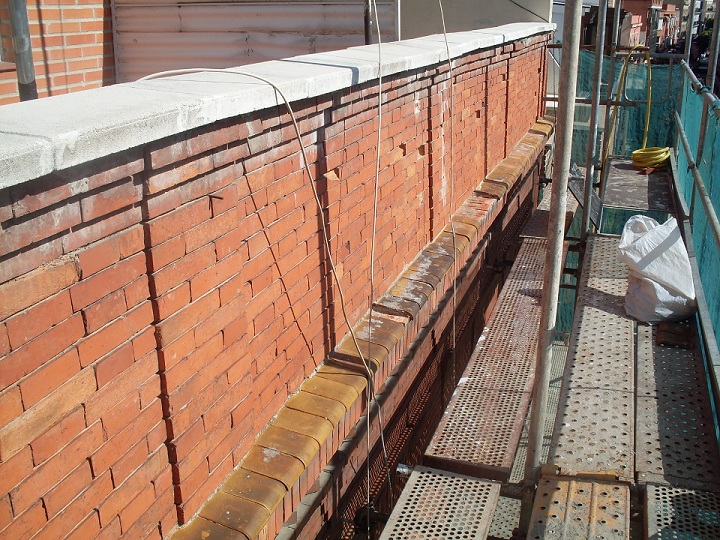 REHABILITACION FACHADA LADRILLO MADRID ANTES. MASTER HISPANIA S.L.